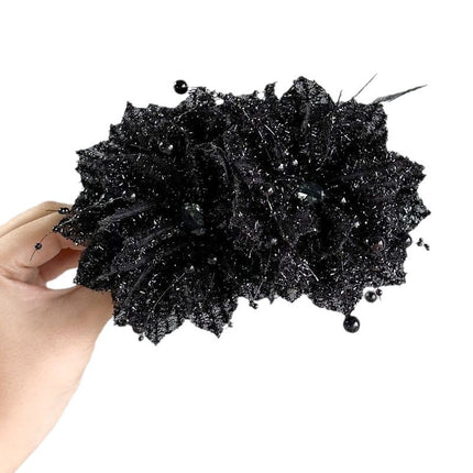 Tassel Shark Clip Hair Volume Elegant All-match Bright Silk Flower Clip New Elegant New Headwear