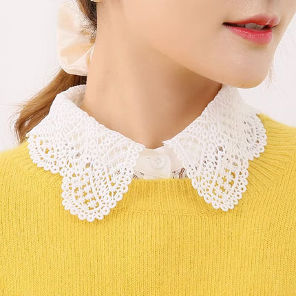Winter Decorative Collar Women's Autumn and Winter All-match Shirt Collar Fake Collar Plaid Collar Point Collar Men's and Women's Casual Decorative Collar