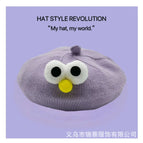 Big eyes beret-purple / 3-48 months