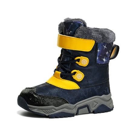 Children's Snow Boots, Winter Popular Anti-Slip and Cold-Proof High-Top Long Snow Boots, Cotton Boots for Middle-Aged and Older Boys and Girls Wholesale