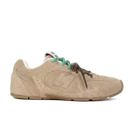 Joint miu * genuine leather retro casual moral training shoes 2025 spring new Joker breathable sports shoes Forrest Gump shoes