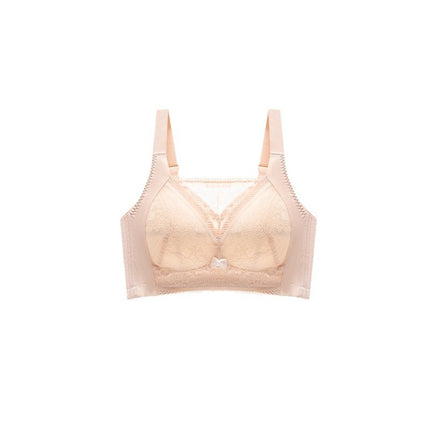 plus size Underwear Women's Large Chest Showy Small Full Cup Ultra-thin chubby girl Gathering Auxilary Breast Anti-sagging Bra