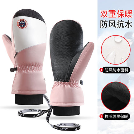 Winter Ski Gloves Couple Korean Style Windproof Cold-resistant Warm Thickened Outdoor Sports Trade A23-HV3