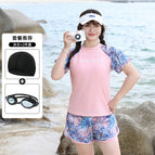 6187 pink + swimming cap + swimming goggles / M80-94