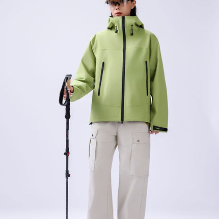 2025 Autumn Cycling Women's Single Layer Men's Mountaineering Clothing Outdoor Hard Shell Jacket Men's and Women's Single Layer Waterproof Windproof Jacket