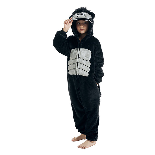 Autumn and Winter Flannel Toilet Edition Animal Cartoon One-piece Pajamas New Clown Performance Warm Home Clothes Mixed Batch