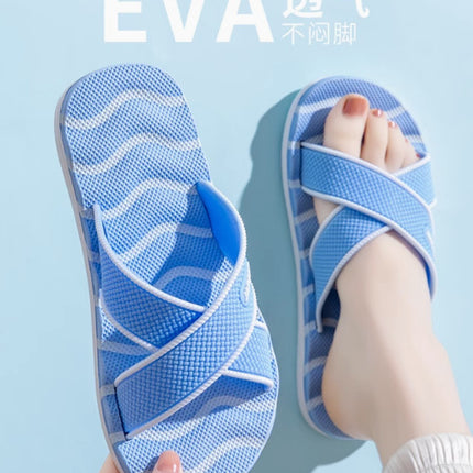 Home Eva Slippers for Women, Non-Slip Bathroom Bathing Slippers for Men, Summer Outdoor Wear, Beach Trendy Slippers, Factory Direct Sales