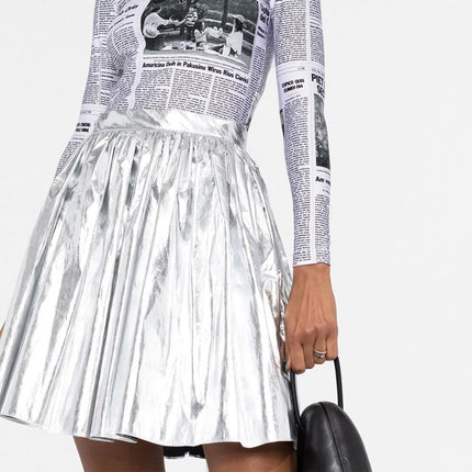 Cross-border hot women's clothing supply wholesale nightclub light patent leather skirt sexy hot girl performance clothing wholesale
