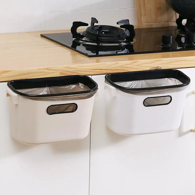Kitchen Wall Hanging Trash Can small size Household Cabinet Door Hanging Trash Can Toilet Plastic Waste Paper Basket Wholesale