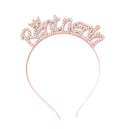 European and American Hair Bundles, Birthday Party Headbands, Happy Birthday, Fast and High-End Accessible Luxury Hair Accessories