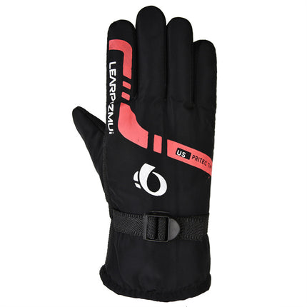 Winter Ski Gloves Motorcycle Warm Fleece-Lined Thickeneded Cycling Waterproof Windproof Cold Anti-Slip Rainproof Outdoor Gloves