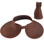 Brown / One size fits all straw hat (56-60cm)