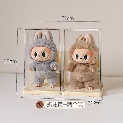 Labubu Transparent Display Box Single Stackable Labubu Vinyl Storage Box Hand-held Doll Blind Box Storage Rack