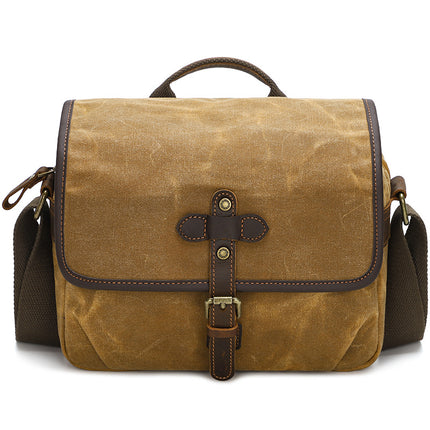Cross-Border Canvas Shoulder Camera Bag Slr Digital Bag Photography Bag Outing Casual Lens Bag Wear-Resistant Crossbody Bag