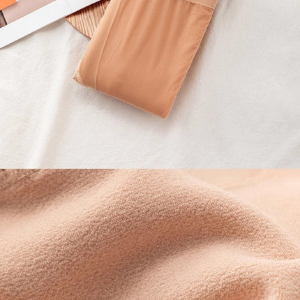 Double-Layer Bare-Leg Effect Women's Autumn and Winter Ultra-Natural Thermal Leggings Realistic Nude Color Fleece-Lined Thick Pantyhose