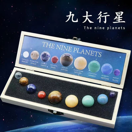 Natural Stone Crystal Planet Solar System Nine Planets suit Crystal Ore Specimen Energy Stone Wholesale Collection Gift
