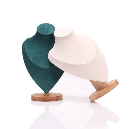 Factory Solid Wood Necklace Display Stand Bracelet Pendant Jewelry Display Rack Figure Model Neck Counter Display Props