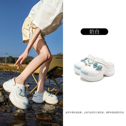 Fashionable and Unique Thick-Soled Clogs for Women, Stylish Outdoor Garden Shoes, High-Heeled Closed-Toe Sandals, Foreign Trade Cross-Border Wholesale
