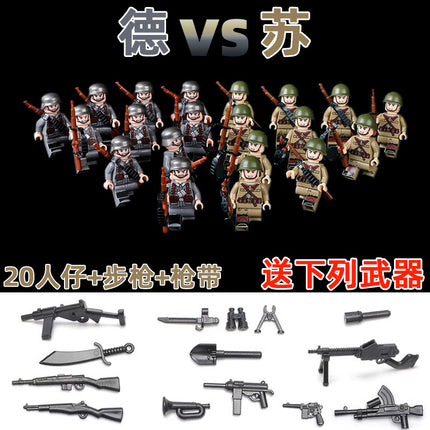World War II Military Building Blocks Eighth Route Army Man Boy Assembled Toys German Soldiers Little Man Puzzle Boy Changjin Lake Toys