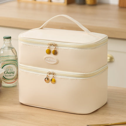 2024 Student Portable Double-Layer Lunch Box Office Worker Lunch Box with Lunch Bag Camping Travel Bag Camping Essentials