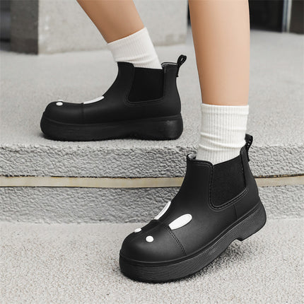 Summer Martin Rain Boots Cute Student Thick Bottom Rain Boots Women's Waterproof Shoes New Style Water Boots Short Boots Non-slip Rubber Shoes
