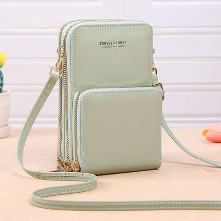 LONNY new transparent touch screen mobile phone bag organ multi-card position trendy simple crossbody small bag multi-functional mobile phone