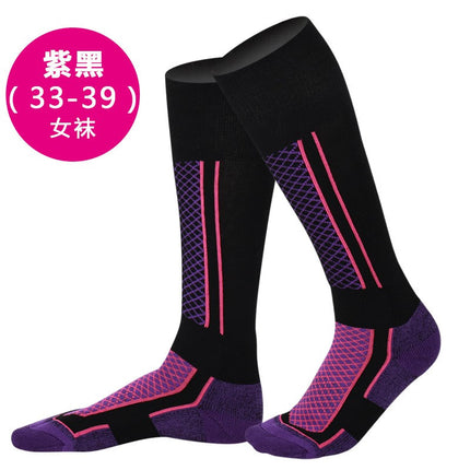 Outdoor Ski Socks for Men and Women, Long and High Tube, Autumn and Winter Mountaineering Kidsren's Thickeneded Warm Towel Bottom Sports Socks
