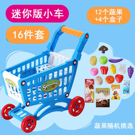 Wholesale Children's Shopping Cart Toy Baby Fruit Supermarket Trolley Boys' Girls Simulation Play-house Big Kitchen
