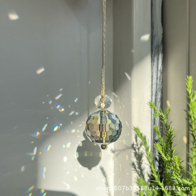 Amazon PDD Cross-border Direct Supply Pujiang Crystal Courtyard Garden Decorative Crystal Christmas Ball Sun Catcher Wind Chimes