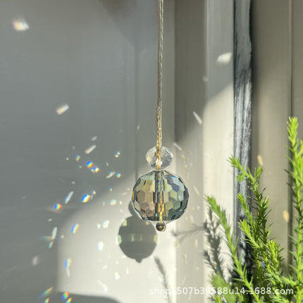 Amazon PDD Cross-border Direct Supply Pujiang Crystal Courtyard Garden Decorative Crystal Christmas Ball Sun Catcher Wind Chimes