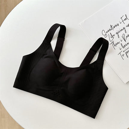 Ultra-thin Non-marking Underwear Women's Large Chest Small Slim-fit Breast Anti-sagging Comfortable plus size Non-rimmed Bra