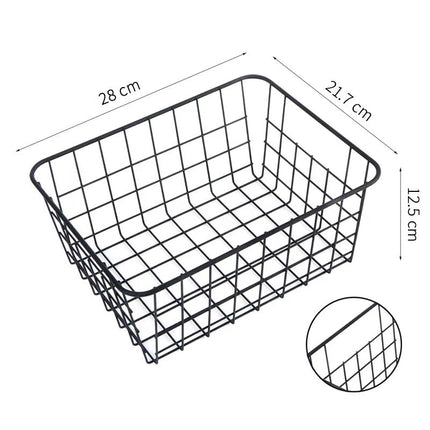 Iron Storage Basket Large Capacity Stainless Steel Basket Anti-rust Metal Fruit and Vegetable Dirty Clothes Storage Basket Iron Storage Basket