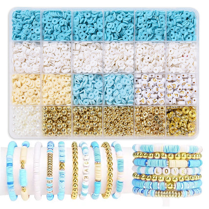 European and American Cross-border 24-grid Clay Bead Bracelet Making Kit 3mm23 Color Bead Bracelet Making DIY Jewelry Kit