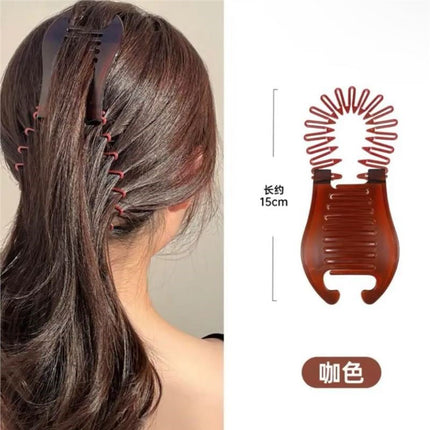 Cross-border lazy banana clip vertical clip ponytail hairpin women's new large hair quantity multi-clip headdress high-grade hair clip