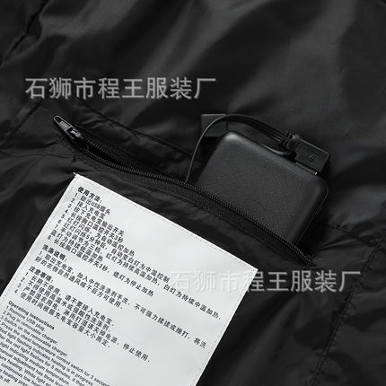 Cross-border New Single Control Zone 9 Heating Vest Winter Intelligent Constant Temperature Electric Vest USB Safe Warm Heating Clothing for Men