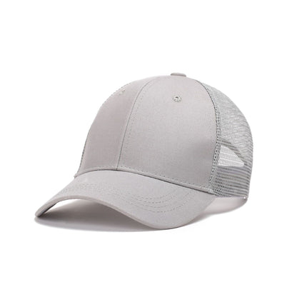 Amazon Cross-Border Pure Cotton Mesh Cap with Logo, Six-Panel Promotional Cap with Custom Printing, Travel Cap with Embroidery, Sunshade and Sun Protection Cap