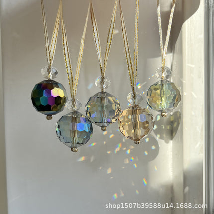 Amazon PDD Cross-border Direct Supply Pujiang Crystal Courtyard Garden Decorative Crystal Christmas Ball Sun Catcher Wind Chimes