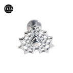 1.0*6mm tooth m0.9 / Silver hollow heart