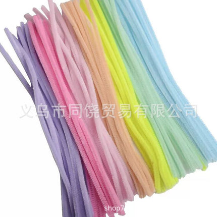 Ultra-Dense Encrypted Hair Root Strips Twist Stick Bouquet High-Density Macaron Twist Stick Material Package Handmade DIY Multi-Color