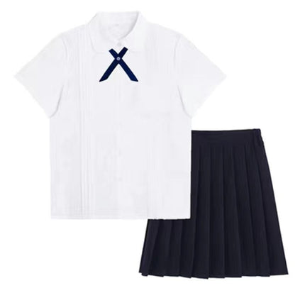 Taiwan Attached High School Uniform Summer Shirt suit jk Uniform Female Senior high school Students College Style Games Graduation Class Uniform