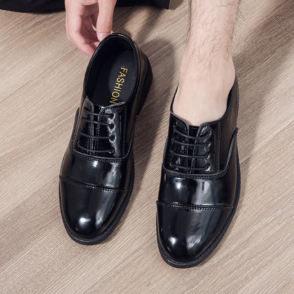 Men's Casual Leather Shoes Business Dress Leather Shoes Men's Shoes Casual British Fashion Korean Breathable Men's Groom Wedding Shoes