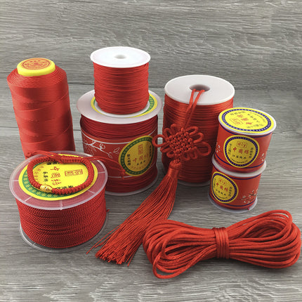 Red braided line diy jewelry accessories Chinese tie line red rope hand rope necklace hand braided material strands