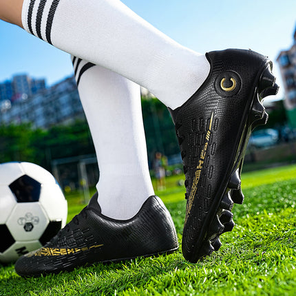 Cross-Border Export Low-Top Football Shoes C-Standard Long Broken Spike Game Shoes Professional Student Youth and Kidsren Training Shoes