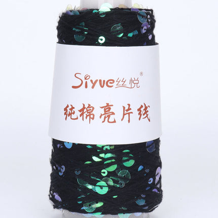 Siyue pure cotton sequined yarn size beads 3+6 hand-woven yarn tube yarn factory wholesale wool ball cross-border