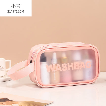 TikTok Same Style Cosmetic Bag Large Capacity Portable Portable Cute Women's Travel Portable Simple Wash Storage Bag Waterproof