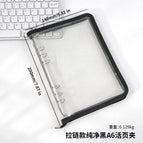 A6 zipper pure black (no inside page)