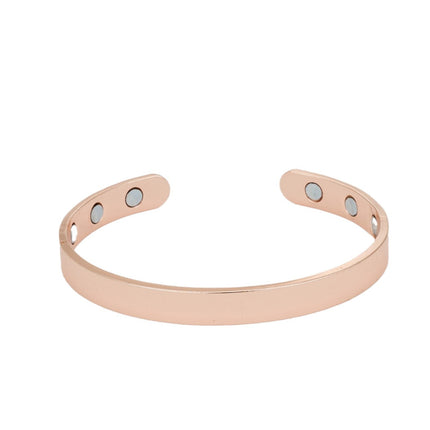 Cross-Border Hot Selling Magnetic Bracelet European and American Jewelry Pure Glossy Magnet Opening Rose Gold Bracelet Ring Set for Men and Women