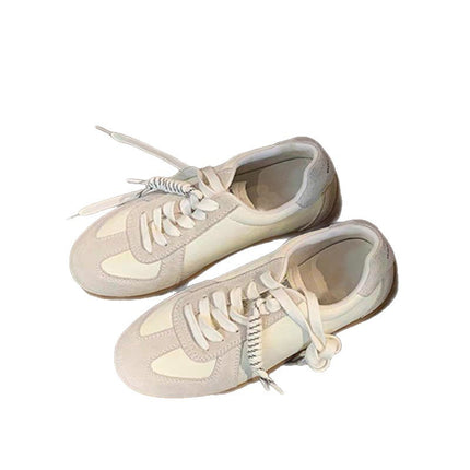 Qiyor Inner Heightening Moral Training Shoes for Women 2025 Autum New Flats-Soled Lace-Up Casual Sports Retro Forrest Gump Shoes
