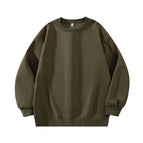 Khaki green [anti-wrinkle and non-pilling] | Round neck sweatshirt] / S [recommendation 45-55kg ]
