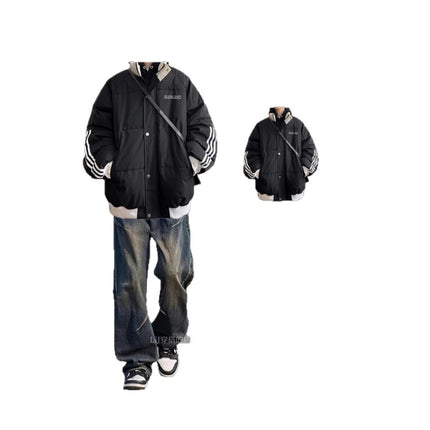Little Sweet Potato Autumn and Winter Boys Cotton-padded Jacket Wear Sweatshirt suit Fashion Casual Two-piece Set Three-piece suit
